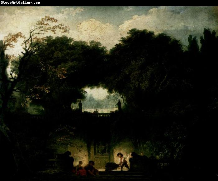 Jean Honore Fragonard Der Garten der Villa d'Este